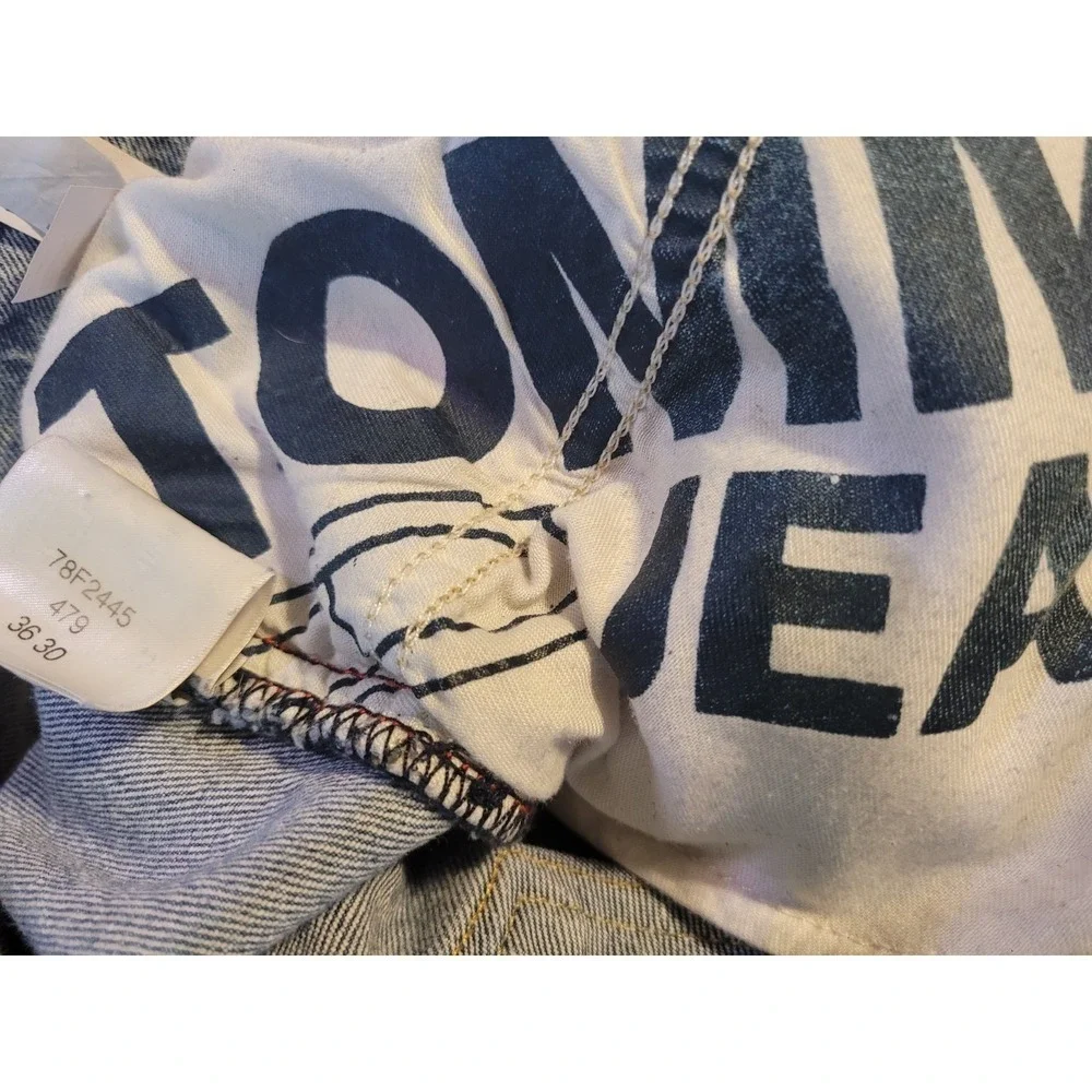 Tommy Jeans Men's Pants 36x30 Dads Jean Papa Washed Blue Jeans